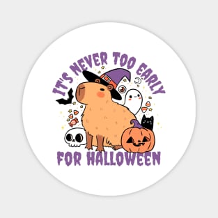 It is never too early for halloween Cute capybara ready for halloween Magnet